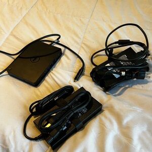 Dell docking station, power adapter and laptop charger